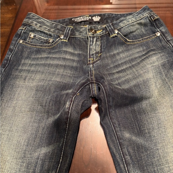 Christian Audigier Blue Jeans with Colorful Embroidery - Picture 9 of 15